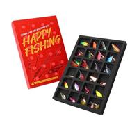 Woalopted Calendario 'Avvento a | 24 Pezzi Di Esca Per Pesci,Calendari Di Natale Per Attrezzatura Ittica - Per Jigging Trolling Casting Acqua Acqua Salata Vacanze Coppie Fiume Lago Acque Basse