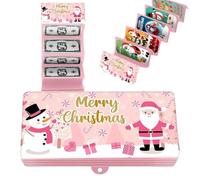 Woalopted Portamonete di Natale - Portafoglio creativo con 10 scomparti - Buon Natale - per feste di Natale, pianificazione del budget, gestione dei biglietti e celebrazioni