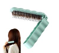 Woalopted Spazzola per capelli con setole di cinghiale, portatile e pieghevole, adatta per uomini, bambini, casa, salone, borsa sportiva e riccia, lunga e corta