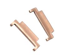 WOATOHO 1 paio di adattatori for cinturini for orologi in pelle nera/oro rosa, modello con apertura a testa convessa, connettore da 22 mm, 20 mm e 18 mm(Rose gold,20 * 20mm)