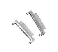 WOATOHO 1 paio di adattatori for cinturini for orologi in pelle nera/oro rosa, modello con apertura a testa convessa, connettore da 22 mm, 20 mm e 18 mm(Silver,20 * 22mm)