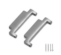 WOATOHO 2 connettori in metallo nero argento oro con perni a molla, connettori for cinturini flessibili for orologi da 20 mm e 22 mm(Silver,22 * 22mm)