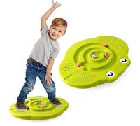 Wobble Balance Board per bambini Rocker in plastica Maze Board con pietre miliari Carico 220 libbre, gioco attivo ed esercizio per bambini piccoli (Verde)