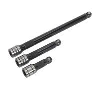 Wobble/Rigido Prolunga Set 3pc 1.3cmSq Drive Nero Serie - Sealey AK7692 Nuovo