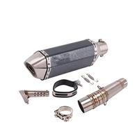 WOBBLO Tubi Scarico Moto per H&Onda NC750S NC750X NC 750 S X 2014-2019 2020 Silenziatore di Scarico Modificato Fuga Moto 51 Millimetri di Collegamento Centrale Tubo Slip On (Color : C)