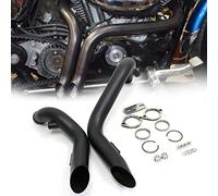 WOBBLO Tubi Scarico Tubo di Scarico per Moto Fuoristrada per Harley T7 Softail Sportster 883 1200 Electric Glide Drag Accessori di Controllo in avanti Personalizzati (Color : Nero)