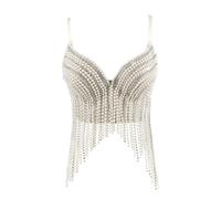 Woboren Corsetto da Donna con Reggiseno,Top Corto con Bustino di Strass