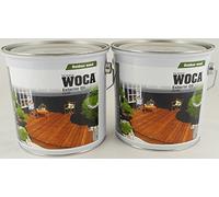 Woca Spar Set di 2 X Exterior Larice Olio 2,5L per la cura e la colorazione