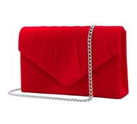 wocharm Pochette da donna plissettata in velluto scamosciato, pochette da sposa, serata, ballo