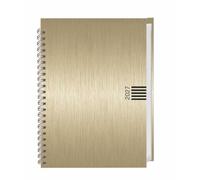 Wochen-Cheftimer A5, Alu gold 2027: Wochenkalender. Goldener Terminkalender in Aluoptik. Buch-Kalender mit Eckperforation und Spiralbindung. Taschenkalender zum Planen von Terminen.