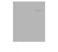 Wochenbuch anthrazit 1W/2S 2027: Taschenplaner 21x26 cm mit 1 Woche auf 2 Seiten, Eckenperoration, 5-sprachigem Kalendarium & Leseband für Arbeit & Studium