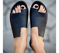 WoCOyo Donna Ortopedico Sandal Estate Comodo Punta Aperta PU Ciabatte Infradito Traspiranti Valgo delle Scarpe Ortopediche Dell'osso Dell'alluce,001,43EU