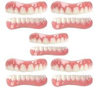 WoCOyo Immediato Dentiera Staccabile Perfetto Sorriso Gel di Silice Naturale sopra E sotto Denti Finti Impiallacciatori Dentiera Provvisoria per La Copertura Denti Mancanti O Rotti,5pc