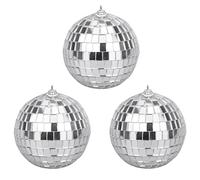 wocpvm 3 Pezzi Specchio Palla da Discoteca Palla a Specchio da Appendere 8cm Palla Discoteca Specchio Palline da Discoteca a Specchio per Festa a Tema Anni '90, Natale