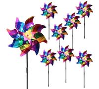 wocpvm 8 girandole da giardino, riflettenti, per la protezione di giardini, cortili, frutteti (colore arcobaleno, ø 24 cm)