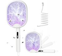 WOCVRYY Racchetta Zanzare Elettrica Pieghevole 4000V 1800mAh 3 in 1