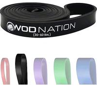 WOD Nation Pull Up Assistance Band - Ideale per Pullup Assist, Chin Up, Bande di Resistenza Esercizio, Stretching, Lavoro di Mobilità e Fitness Serio - Fascia Nera Singola