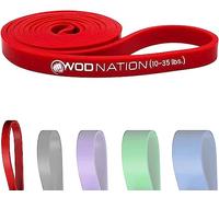 WOD Nation Pull Up Assistance Band - Ideale per Pullup Assist, Chin Up, Bande di Resistenza Esercizio, Stretching, Lavoro di Mobilità e Fitness Serio - Singola Fascia Rossa