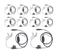 WODASEN 10 pezzi CLP1010e CLP1080e Walkie Talkie auricolare acustico con microfono PTT per Motorola CLP 1010e 1080e CLP107e CLP1040e CLP1083e CLP446e CLPe446 CLPe Plus Radio (confezione da 10)