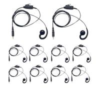 WODASEN 10 pz CLP1010e C-Swivel Walkie Talkie auricolare con microfono PTT a forma di G CLP 1080e auricolare per Motorola CLP 1010e CLP1040e CLP1080e CLP1083e CLP446e CLPe446 CLPe Plus radio