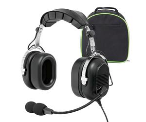 WODASEN General Aviation Headset GA Dual Plug Pilot Headset con Boom Mic Airplane Noise Cancelling GA Plug (nero)