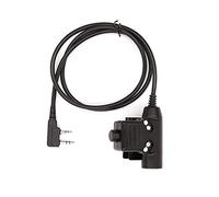 WODASEN Tactical U94 PTT Push to Talk con 2 pin compatibile con cuffie Kenwood Walkie Talkie Compatibile con radio bidirezionali Baofeng