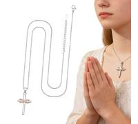 Wodesitiy Collana Con Ciondolo Crocifisso | Gioielli Religiosi da Collo - Collana Catena Religiosa | Per Donna Ragazza Madre Fidanzata Moglie Compleanno Natale Giornata Del Ringraziamento Utilizzo