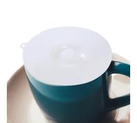 Wodesitiy Coperchio in silicone per tazze, coperchio trasparente resistente al calore, coperchio a prova di polvere e ermetico per tazze, tazze di vetro, tazze da caffè