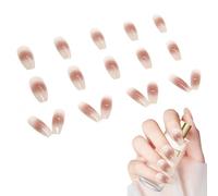 Wodesitiy Unghie artificiali, elegante stile francese con punta adesiva