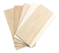 wodewa - Set di 5 impiallacciature in vero legno di frassino da 2 mm, 15 x 14 cm, per fai da te e modellismo