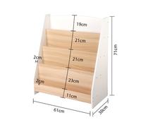 WODFARR Libreria Montessori per bambini, libreria per libri e giocattoli per bambini, libreria Montessori per bambini, scaffale per libri per bambini, in legno, 71 x 61 x 30 cm, colore bianco