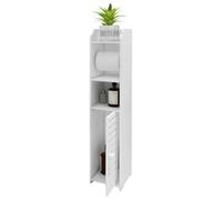 WODFARR Mobiletto portaoggetti per WC, mobiletto per bagno, scaffale regolabile, opzioni salvaspazio (15 x 17 x 76 cm)
