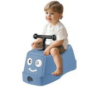 WODFARR Portatore Bambini Auto, Veicolo a Spinta 4 in 1, Portatore Bebe Multiattrezzato, 10-36 Mesi, Cassetta dei Giocattoli Sviluppa la Motricità del Bambino (Blu)