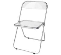 WODFARR Sedia pieghevole trasparente per banchetti, conferenze, feste, struttura solida, metallo, materiale Pet- Sedie da conferenza, sedie da caffè, per interni ed esterni (1PC-trasparente)