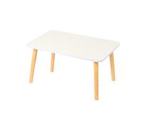 WODFARR Tavolino da caffè scandinavo, tavolini da caffè, camera, ufficio, caffè, quadrato, 60 x 40 x 32 cm, bianco