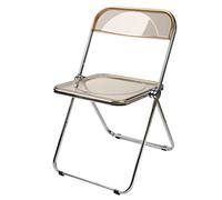 WODFARR Trasparente Sedia pieghevole per banchetti conferenze di festa, sedia pieghevole, sedia da pranzo, sedia da caffè, sedia pieghevole da esterno, sedia trasparente, salvaspazio, 1 pezzo (Ambre)