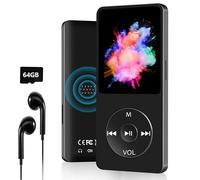 Wodgreat Lettore MP3, MP3 Player Multifunzione Bambini Lettore Musicale Portatile con Scheda SD da 32 GB, Mini Lettore MP4 con Radio Video E-Book, HiFi Sound Schermo LCD da 1,8 pollici (nero)