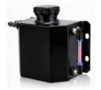 WODHMIEY Serbatoio di overflow del liquido di raffreddamento universale, serbatoio di overflow del radiatore, lega di alluminio, tubo di monitoraggio a vista, guarnizione a O, saldatura TIG, valvola
