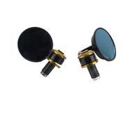 WODHMIEY Specchietto retrovisore per moto, in lega di alluminio, girevole a 360°, regolabile, filettatura M8, universale, anti-glare, visione notturna, per scooter elettrici, motociclette, gold, 17 mm