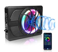 WODHMIEY Subwoofer attivo 10 pollici, subwoofer attivo, ultra sottile, 800 W, 2,5 Ohm, con controller per audio del veicolo, subwoofer compatto per audio del veicolo, multicolore