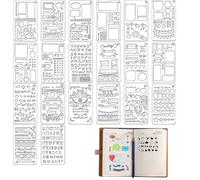 wodjcks Modello di Registrazione Flessibile Fatto a Mano, Set da 20 Modelli di Registrazione Flessibili, Kit di Modelli di Disegno Versatili, per diario, Liste di Controllo, caselle, Linee