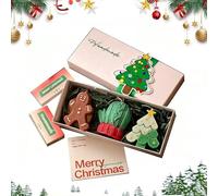 wodjcks Set Regalo di Candele profumate Natalizie da Tre Pezzi, Set Regalo di Candele profumate Natalizie, Alce, Albero, omino di Pan di Zenzero, Guanto e Altre Forme, Decorazioni Natalizie(#B)