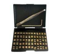 Wodsty 120pcs 2x3x15mm Hot Stamping Rame Lettera Grani per Ribbon Coding Machine, per HP-241 e DY-8, per la stampa di data e numero di lotto sulla confezione