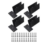 Wodsty 4 supporti laterali per pergola per 2 x 4 supporti in legno, in | Supporto per pergola, 2 x 4 pezzi, connettore angolare per travi in legno, per terrazza, tetto, giardino, gazebo