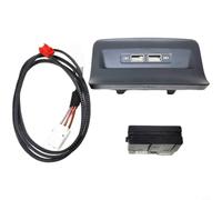 Wodsty 5QD035726L 5V Presa USB Posteriore per Skoda Kodiaq/Karoq, Nero | ABS Material, , Easy Install, Fits Armrest Box, Replaces Damaged Parts, Includes for Cable And Panel