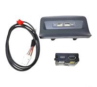 Wodsty 5QD035726L 5V Presa USB Posteriore per Skoda Kodiaq/Karoq, Nero | ABS Material, , Easy Install, Fits Armrest Box, Replaces Damaged Parts, Includes for Cable And Panel