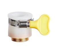 Wodsty Adattatore comune per rubinetti Goosenk, diametro esterno 13-25 mm, installazione con manico giallo, design a prova di Lk, include anelli in silicone e morsetto in acciaio inossidabile 304