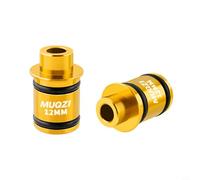 Wodsty Adattatore per mozzo bicicletta dorato, da 12/15 mm a perno passante da 9 mm, a sgancio rapido, kit di conversione in alluminio duraturo per forcelle e telai QR (da 12 a 9 mm)