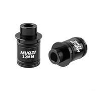 Wodsty Adattatore per mozzo bicicletta dorato, da 12/15 mm a perno passante da 9 mm, a sgancio rapido, kit di conversione in alluminio duraturo per forcelle e telai QR (colore nero da 12 a 9 mm)