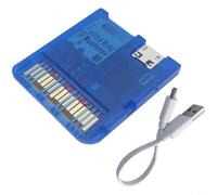 Wodsty Adattatore per schede da gioco per NDS DSL DSi, adattatore di memoria USB C, alloggiamento in ABS, compatto, compatibile per il backup dei dati di gioco e la gestione (blu scuro)